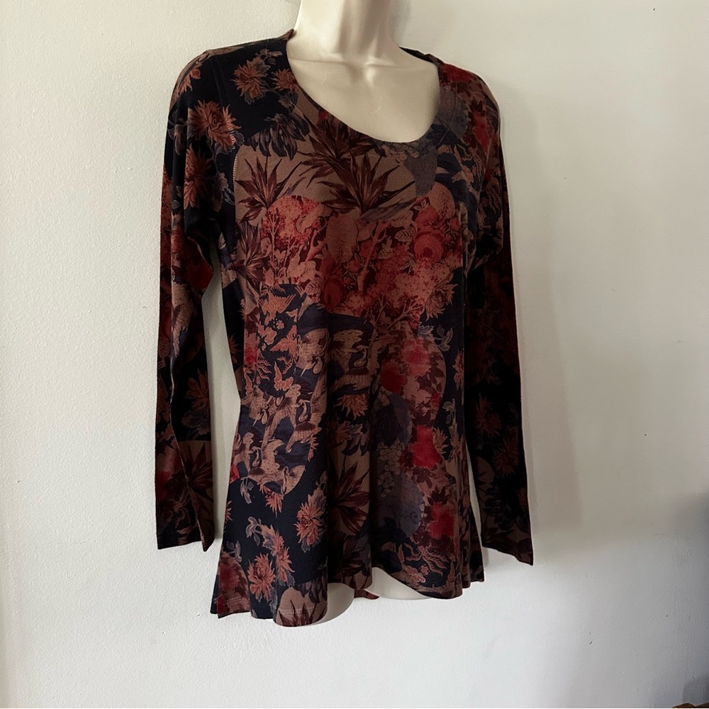 SOFT SURROUNDINGS Floral Very Soft Tunic Top Sz S - Picture 7 of 13